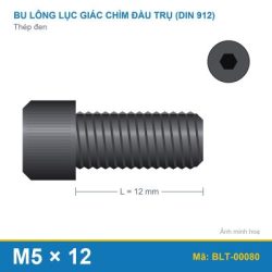 Bu lông lục giác thép 912 M5x12