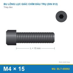 Bu lông lục giác thép 912 M4x15