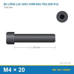 Bu lông lục giác thép 912 M4x20