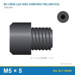 Bu lông lục giác thép 912 M5x5