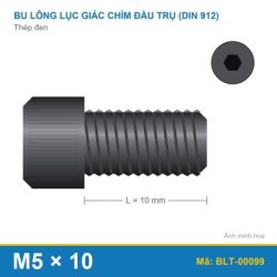 Bu lông lục giác chìm thép M5x10