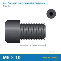 Bu lông lục giác chìm thép M6x10