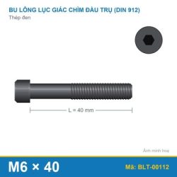 Bu lông lục giác thép 912 M6x40