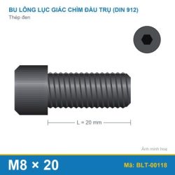 Bu lông lục giác thép 912 M8x20