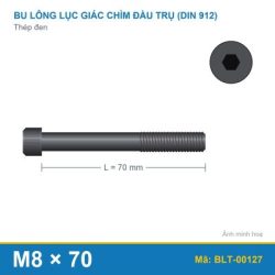 Bu lông lục giác thép 912 M8x70