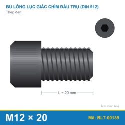 Bu lông lục giác thép 912 M12x20