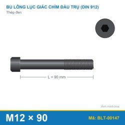 Bu lông lục giác thép 912 M12x90