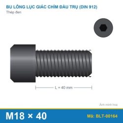Bu lông lục giác thép 912 M18x40