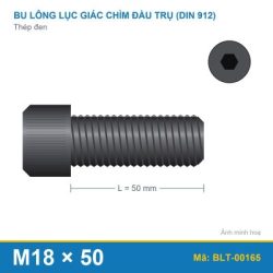 Bu lông lục giác thép 912 M18x50