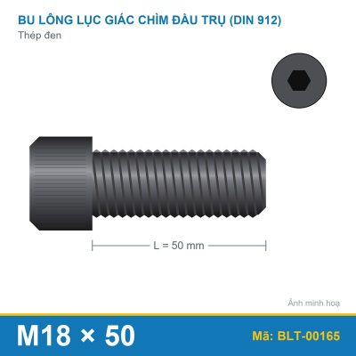 Bu lông lục giác thép 912 M18x50