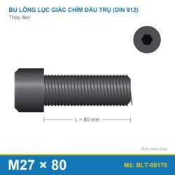Bu lông lục giác chìm thép M27x80