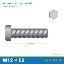 Bu lông thép 8.8 M12x50