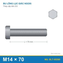 Bu lông thép 8.8 M14x70