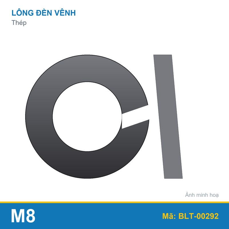 Lông đền vênh thép M8