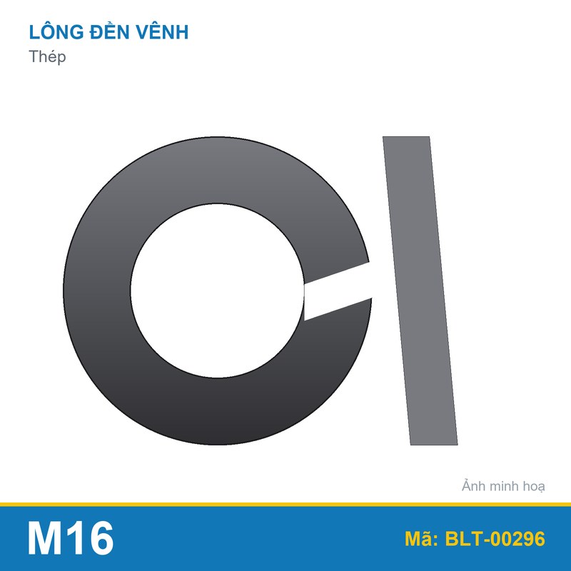 Lông đền vênh thép M16