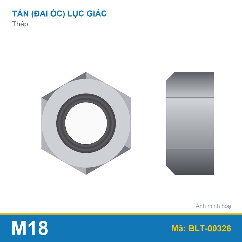 Tán thép M18
