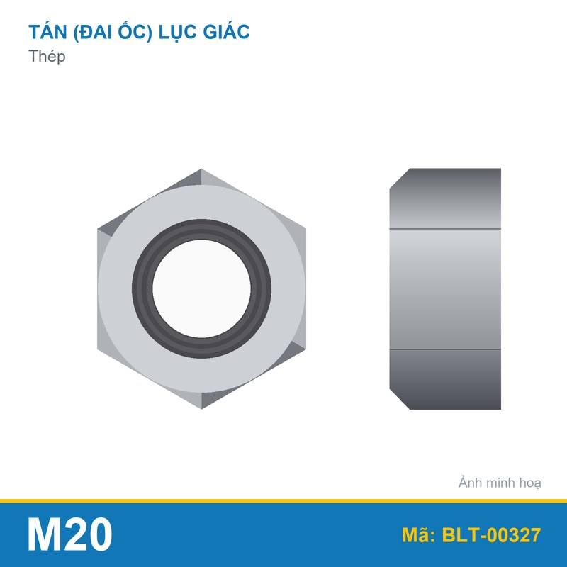 Tán thép M20