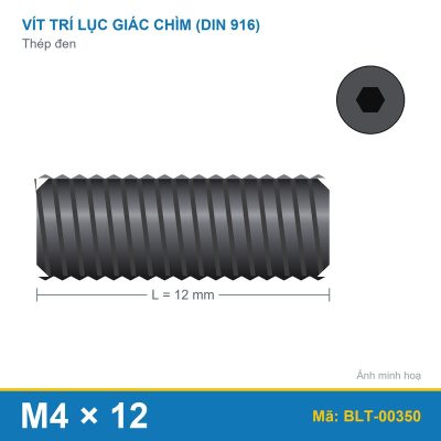 Bu lông lục giác âm thép 916 M4x12