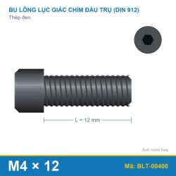 Bu lông lục giác thép 912 M4x12