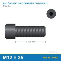 Bu lông lục giác thép 912 M12x35