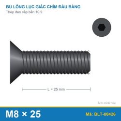 Bu lông lục giác chìm đầu col thép M8x25 (10.9/DIN7991)