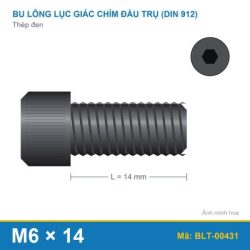 Bu lông lục giác thép 912 M6x14