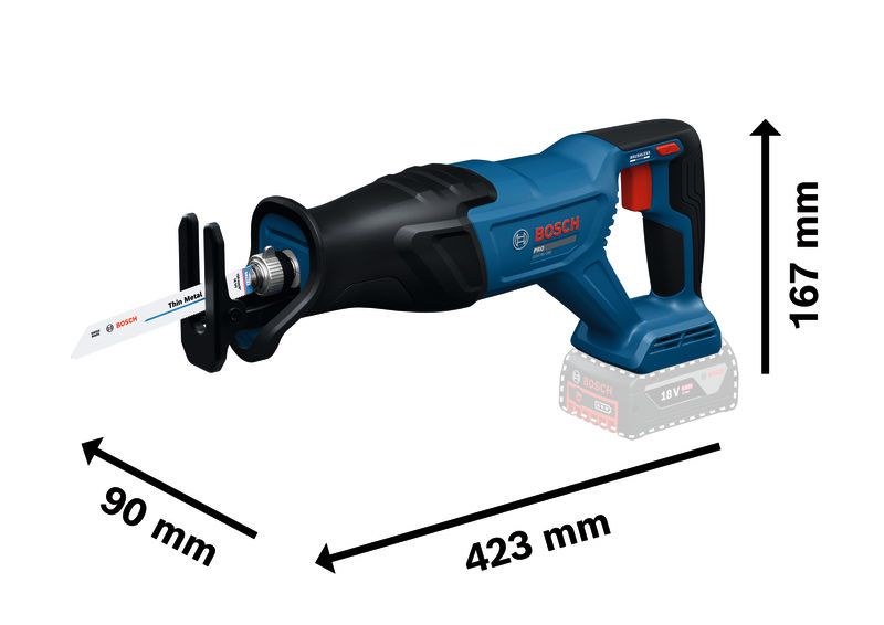 Cưa kiếm dùng pin GSA18V-280 06016D10L0 Bosch