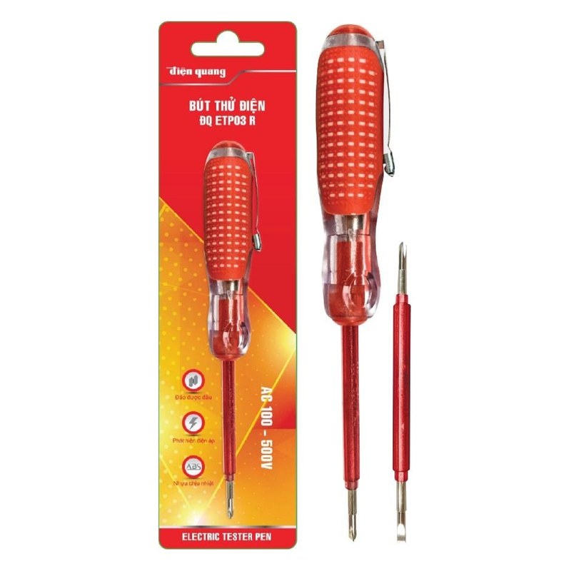 Bút thử điện ĐQ ETP03 R Điện Quang