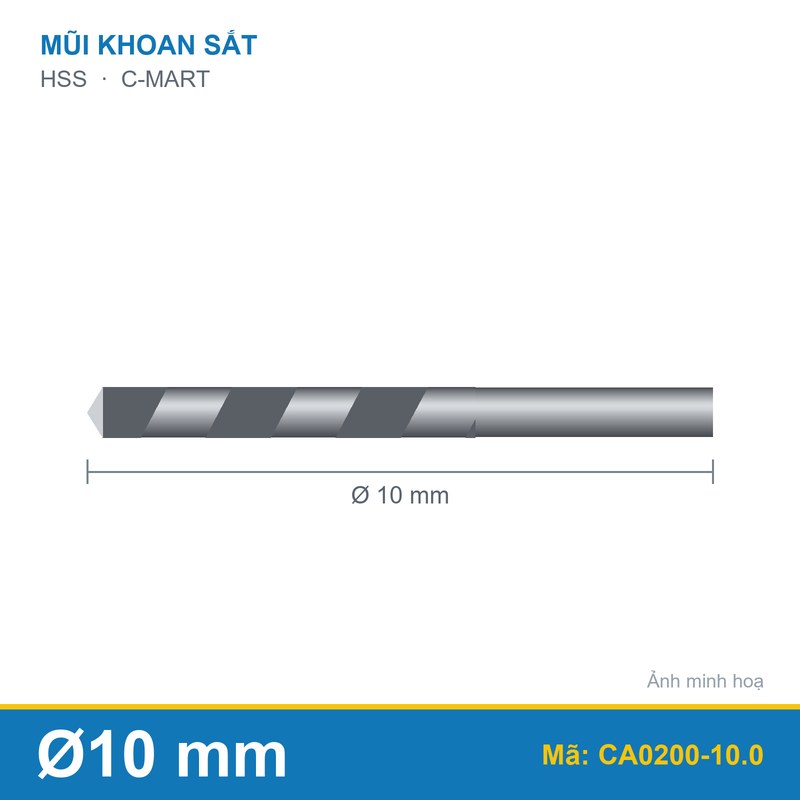 Mũi khoan CA0200-10.0 10.0mm C-MART