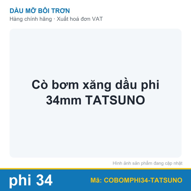 Cò bơm xăng dầu phi 34mm TATSUNO