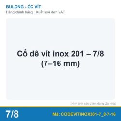 Cổ dê vít inox 201 – 7/8 (7–16 mm)