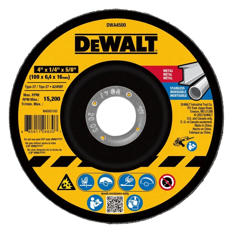 Đá mài inox (100x6x16mm) DWA4500S-B1 DEWALT (viên)