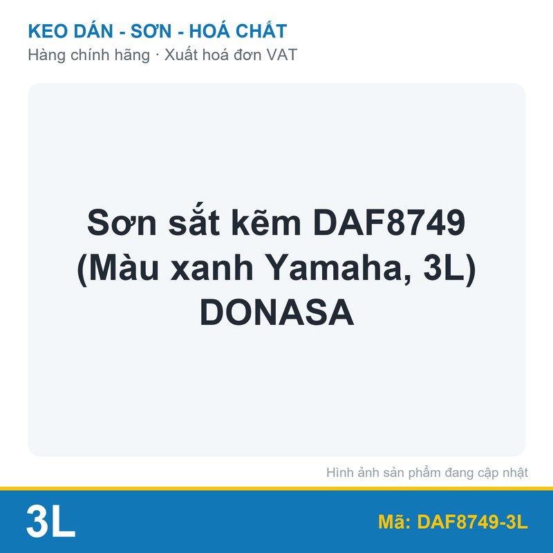 Sơn sắt kẽm DAF8749 (Màu xanh Yamaha, 3L) DONASA (lon)