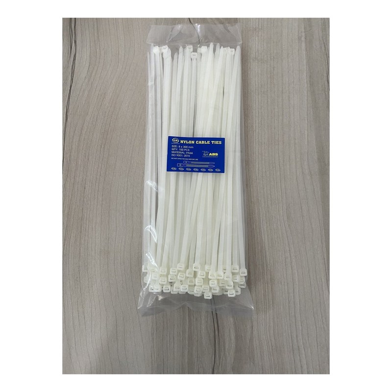 Dây rút nhựa 300x4mm trắng (100 sợi/bịch)