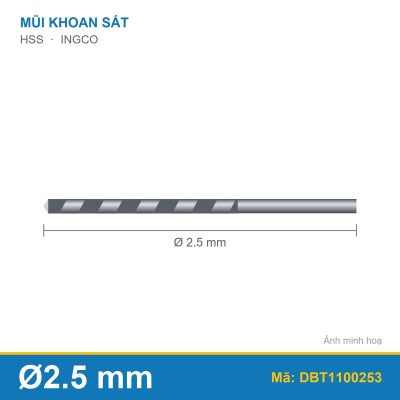 Mũi khoan kim loại HSS DBT1100253 (2.5mm) INGCO