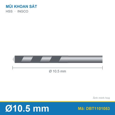 Mũi khoan kim loại HSS DBT1101053 (10.5mm) INGCO