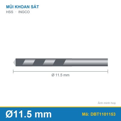 Mũi khoan kim loại HSS DBT1101153 (11.5mm) INGCO