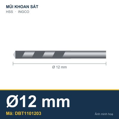 Mũi khoan kim loại HSS DBT1101203 (12mm) INGCO
