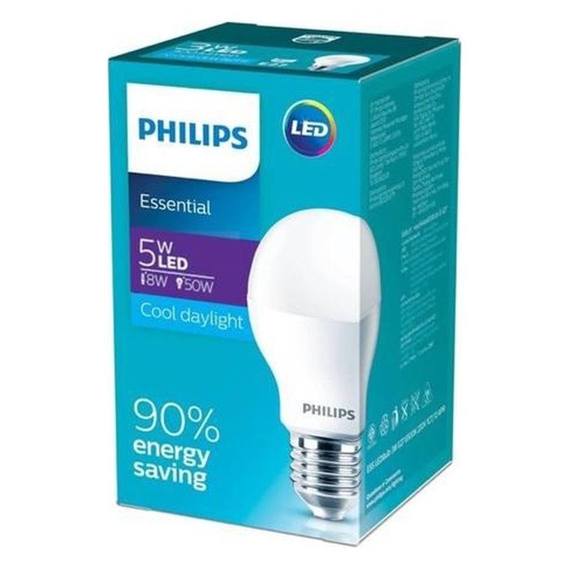 Đèn Led bulb Philips 5W E27 A60 6500K Philips