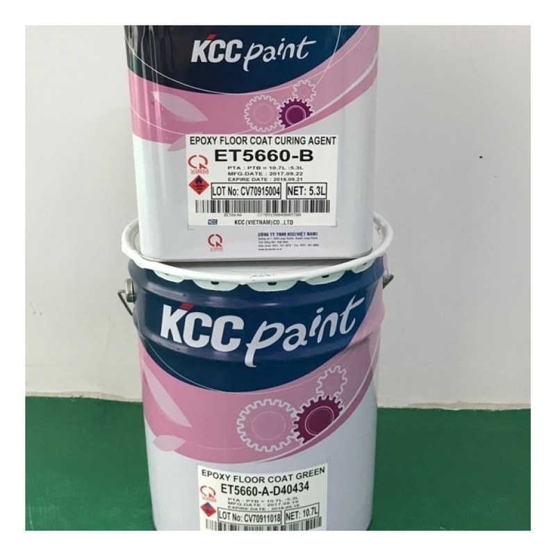 Sơn epoxy xanh lá ET5660-A-I-4430 (10.7L)+ET5660-B (5.3L) KCC