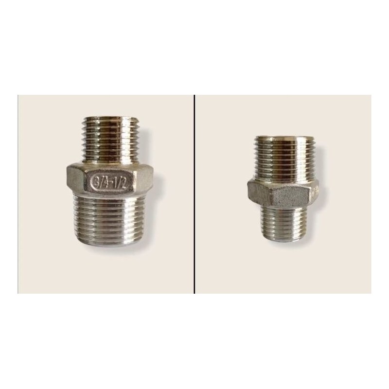 Kép giãm ren ngoài inox 304 34/27