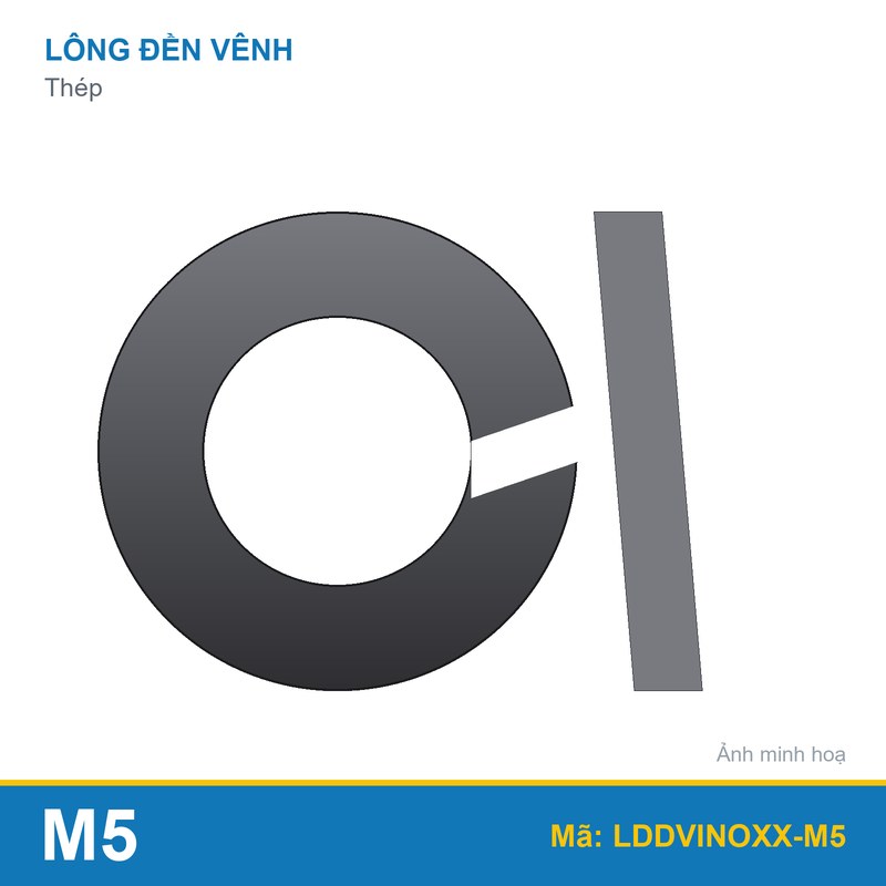 Lông đền vênh SS304 M5