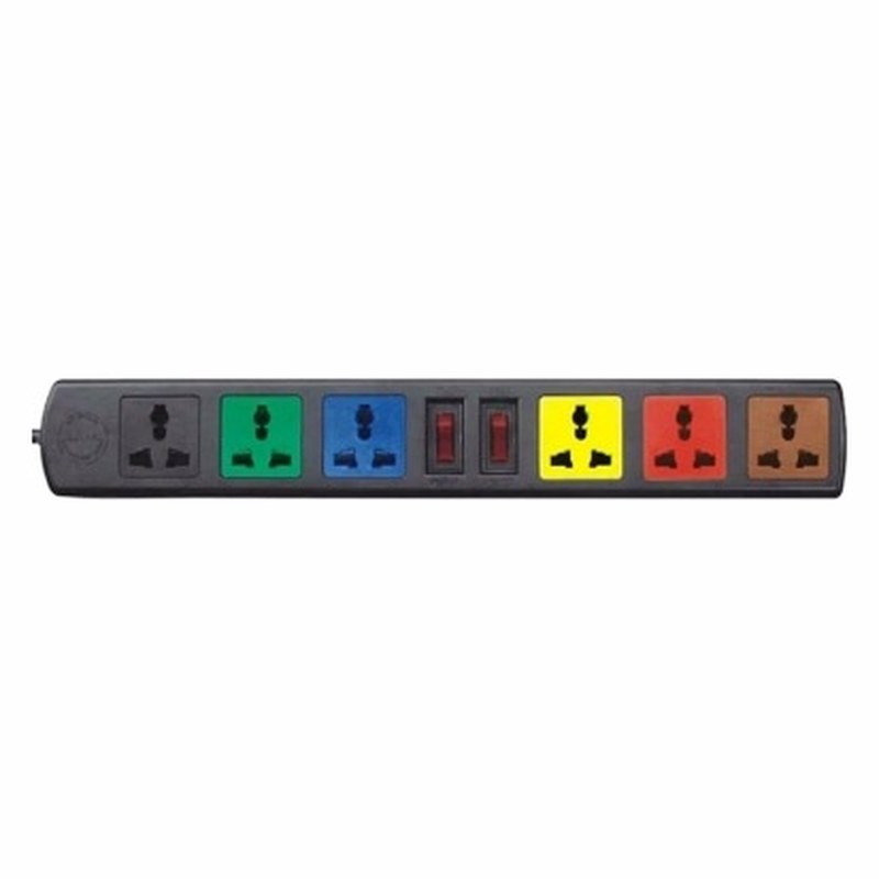 Ổ cắm điện 6D32N 6 lỗ 3 chấu dây 3m LiOA
