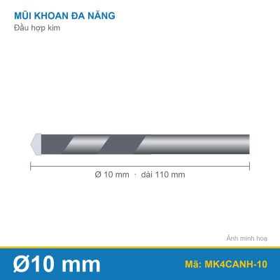 Mũi khoan đa năng 4 cạnh 10mm
