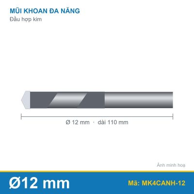 Mũi khoan đa năng 4 cạnh 12mm