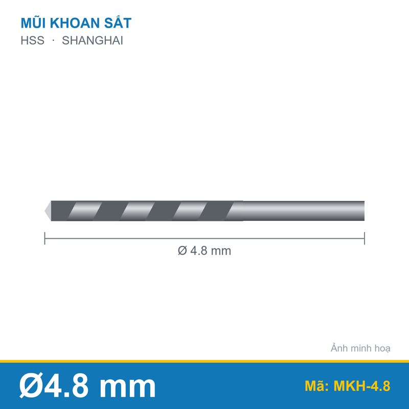 Mũi khoan 4.8mm SHANGHAI
