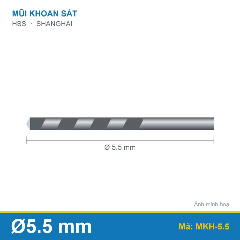 Mũi khoan 5.5mm SHANGHAI