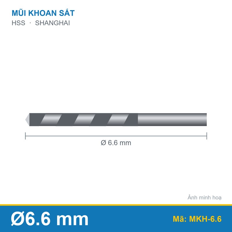 Mũi khoan 6.6mm SHANGHAI