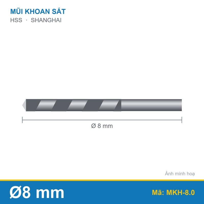 Mũi khoan 8.0mm SHANGHAI