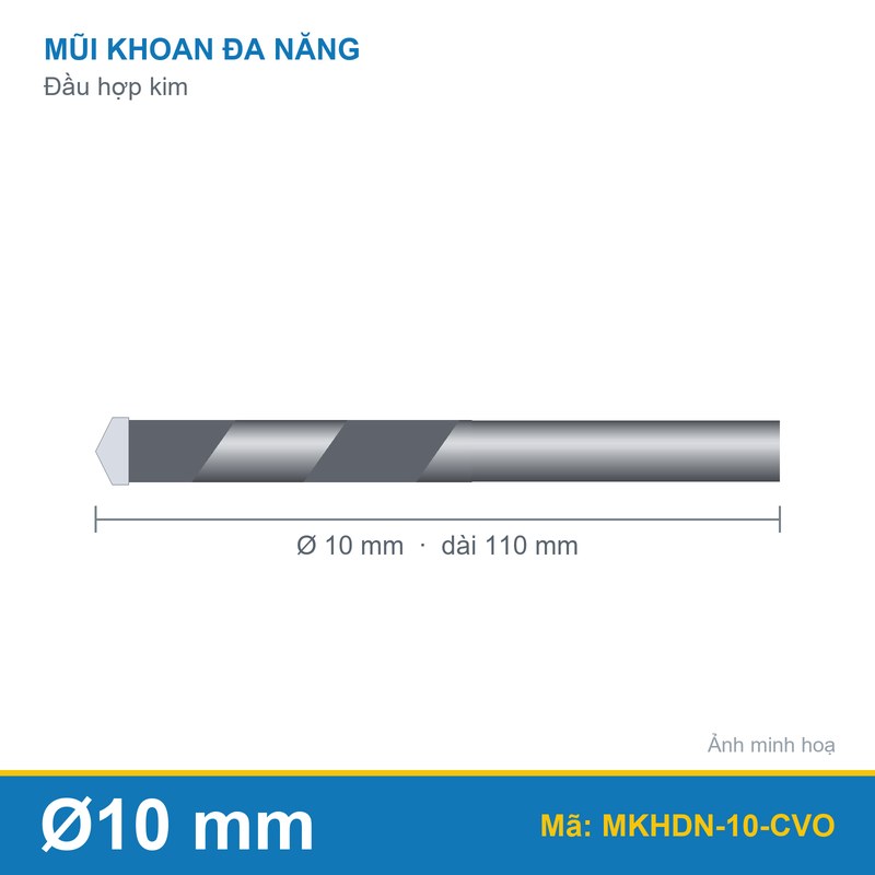 Mũi khoan đa năng 10mm